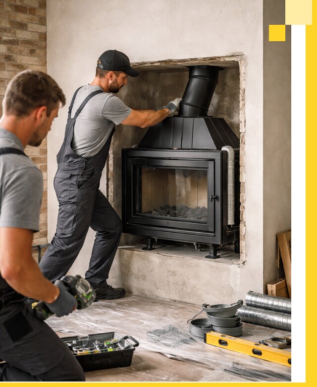 Установка каминных топок в Бузулуке: монтаж, подключение