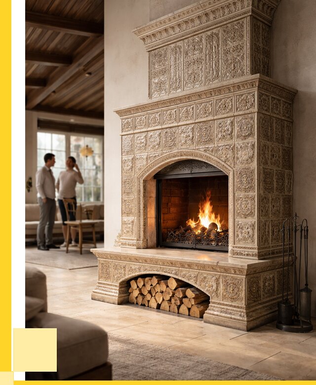 Купить изразцовый камин в Бузулуке от 260600 р. | ЭриданБзл