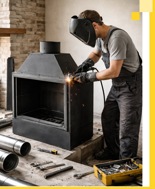 Продажа и установка металлических каминов в Бузулуке под ключ