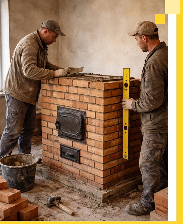 Отопительные печи под ключ в Бузулуке, установка и сборка