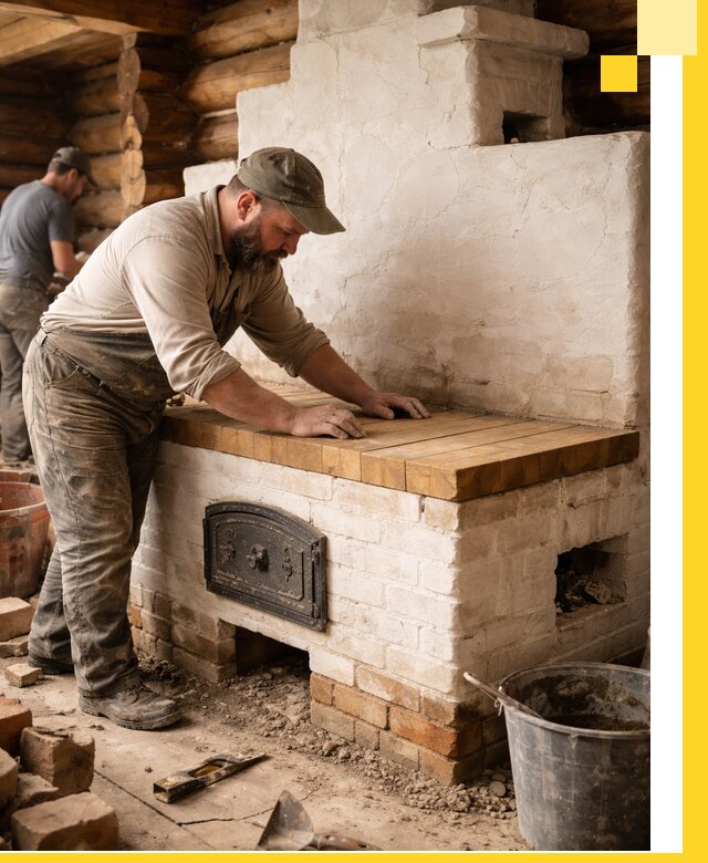 Проектирование и установка русской печи с лежанкой в Бузулуке