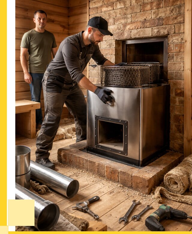 Монтаж банных печей под ключ в Бузулуке от 18763 р., ЭриданБзл