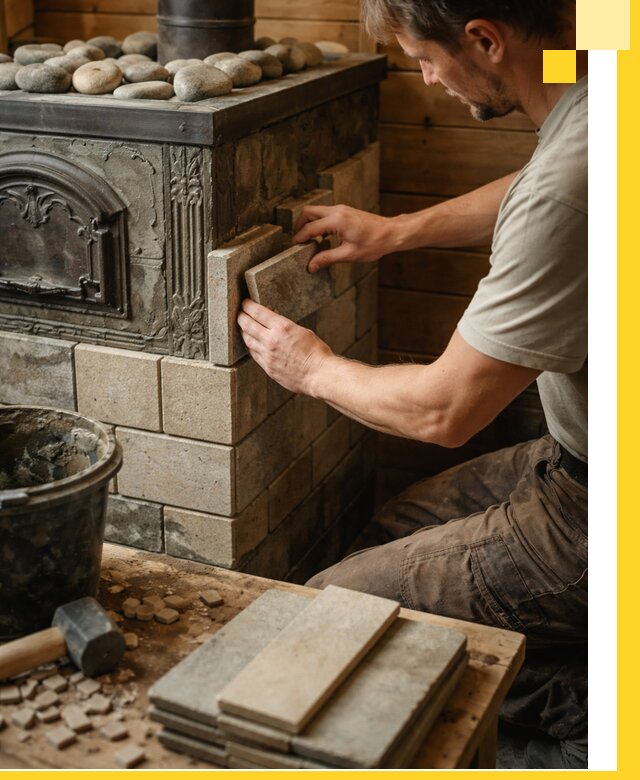 Облицовка банных печей в Бузулуке профессиональная отделка