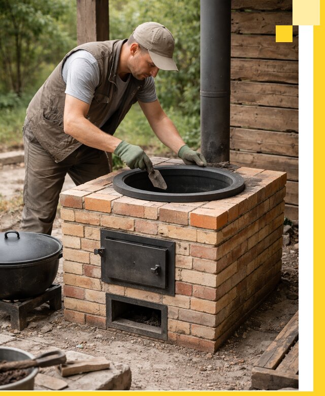 Изготовление и установка печей для казана в Бузулуке под ключ