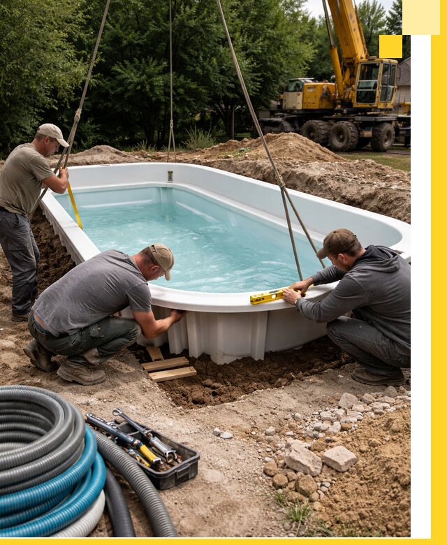 Установка и монтаж композитных бассейнов под ключ в Бузулуке