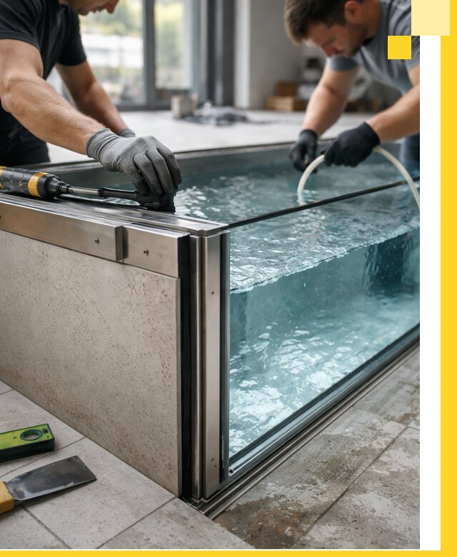 Проектирование и монтаж стеклянных бассейнов в Бузулуке