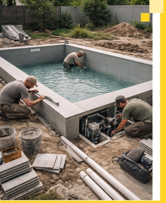 Строительство и монтаж бассейнов для дачи под ключ в Бузулуке