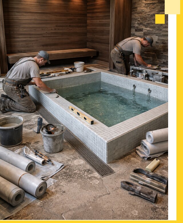 Установка и строительство бассейнов для сауны в Бузулуке