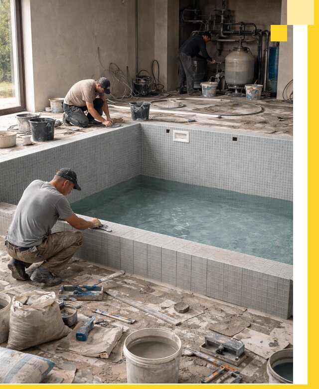 Строительство и монтаж бассейнов в помещении в Бузулуке