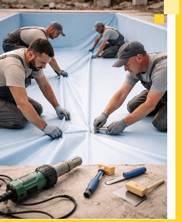 ПВХ пленка для бассейнов с монтажом и гарантией в Бузулуке