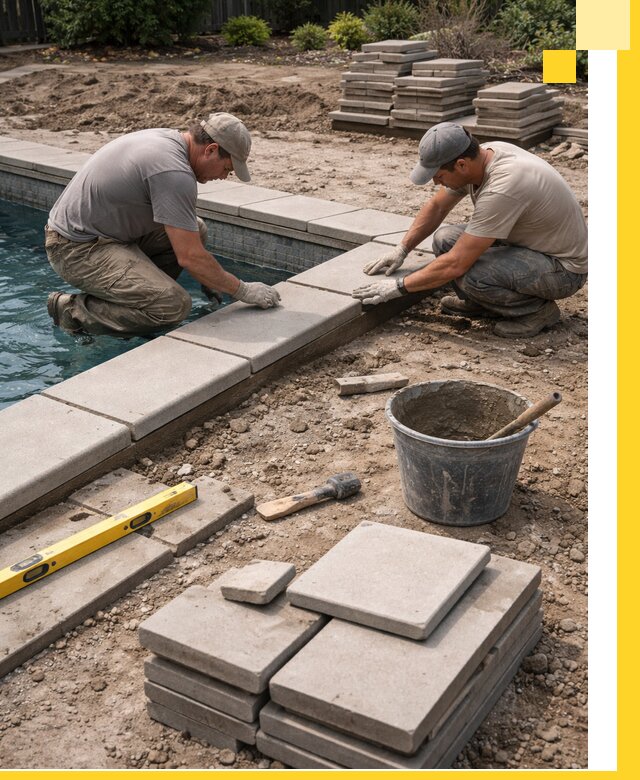 Установка и изготовление копингового камня для бассейнов в Бузулуке