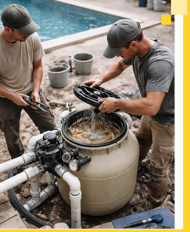 Установка и обслуживание песочных фильтров для бассейнов в Бузулуке