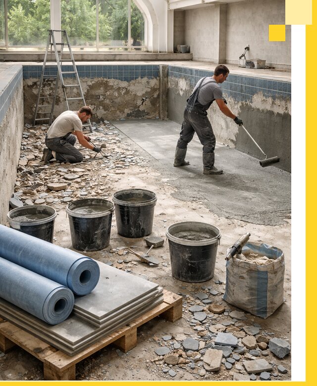 Реконструкция бассейнов в Бузулуке: ремонт, гидроизоляция