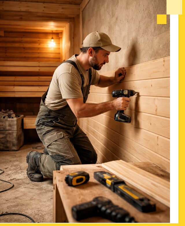 Профессиональная внутренняя отделка бани в Бузулуке под ключ