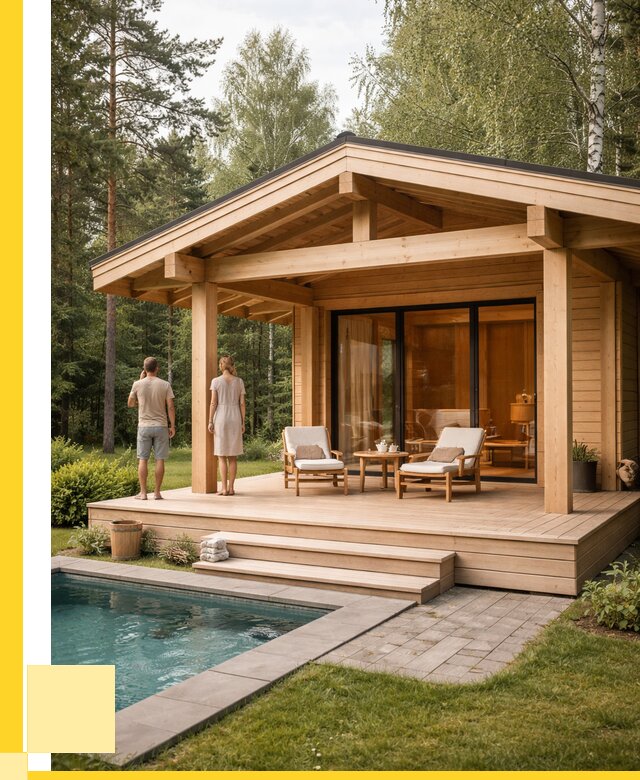 Бани с террасой под ключ в Бузулуке от 625440 р. | ЭриданБзл