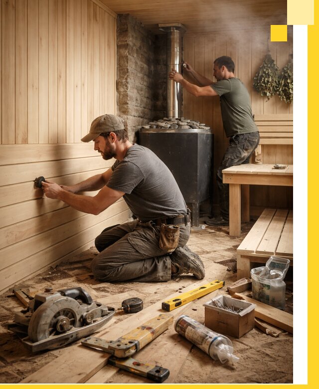 Полное строительство и оснащение парных под ключ в Бузулуке