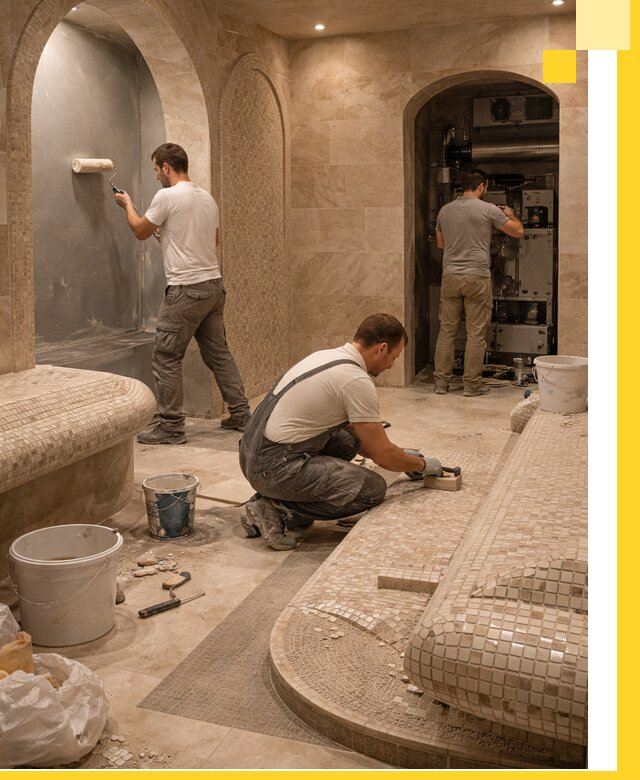 Строительство бани с хамамом и бассейном под ключ в Бузулуке