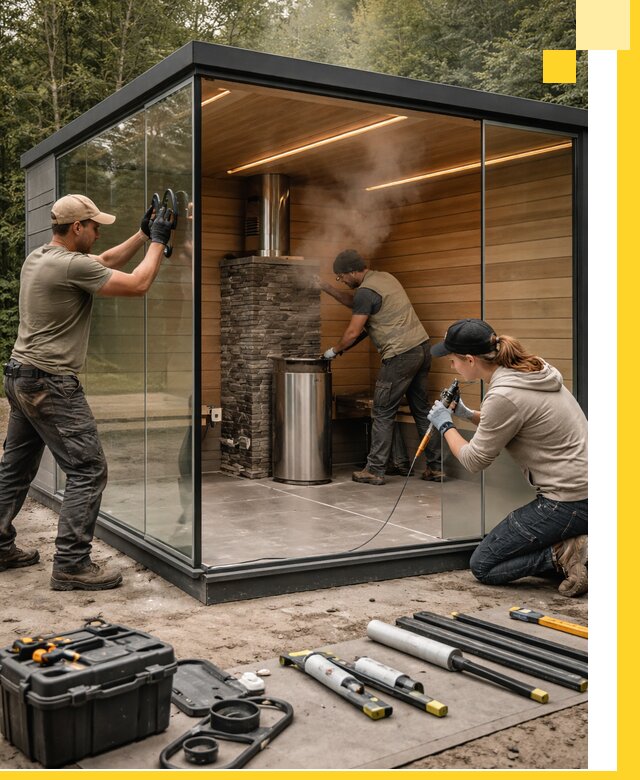 Проектирование и строительство стеклянных бань в Бузулуке