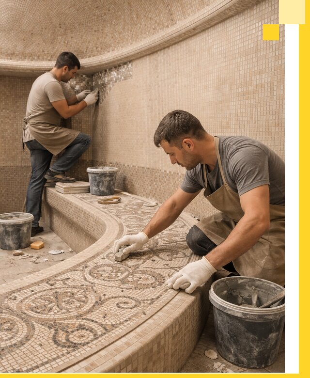 Плитка для хамама в Бузулуке, укладка, подбор и поставка